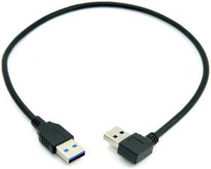 Chenyang Cable 90 Degree Right Angled USB 3.0 A Type Male to Straight A Type Male Data Cable 40cm