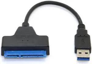 KAIBOXIXI Super speed 5Gbps USB 3.0 to SATA 22 Pin Adapter Cable for 2.5" Hard disk driver SSD