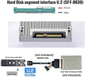 FVH 22x80mm U.2 Kit SFF-8639 NVME PCIe4.0 SSD Adapter for Mainboard SSD 750 p3600 p3700 M.2 SFF-8643 Mini SAS HD