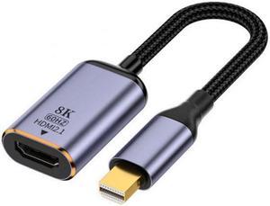 CY Mini DisplayPort 1.4 Source to HDMI 2.0 Display 8K 60hz UHD 4K MINI-DP to HDMI Female Monitor Adapter Cable