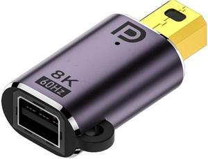 HKCY Mini DisplayPort 1.4 Male to Mini DP Female 8K 60hz Adapter Ultra-HD UHD 4K 144hz 7680*4320 for Video PC Laptop Monitor