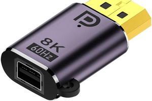 HKCY DisplayPort 1.4 Male to Mini DP Female 8K 60hz Adapter Ultra-HD UHD 4K 144hz  7680*4320 for Video PC Laptop Monitor