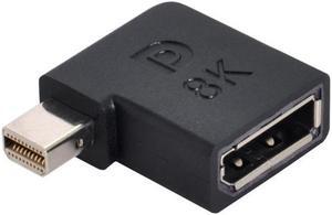 HKCY Angled Mini DisplayPort 1.4 Male to DP Female 8K 60hz Adapter Ultra-HD UHD 4K 144hz 7680*4320 for Video PC Laptop Monitor