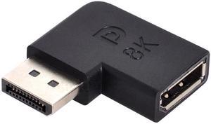 HKCY Angled DisplayPort 1.4 Male to DP Female 8K 60hz Adapter Ultra-HD UHD 4K 144hz 7680*4320 for Video PC Laptop Monitor