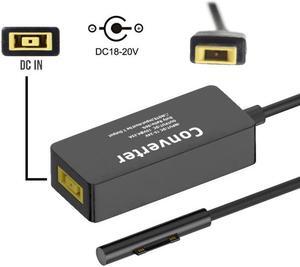 HKCY Rectangle Power Thinpad X1 65W 20V 15V-24V to Surface Pro3 Pro4 Pro5 Pro6 Pro7 Pro8 Pro9 Book Pro Charge Cable
