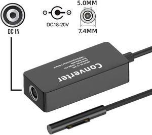 HKCY DC 7.4x5.0mm Jack 65W 20V 15V-24V to Surface Pro3 Pro4 Pro5 Pro6 Pro7 Pro8 Pro9 Book Pro Charge Cable