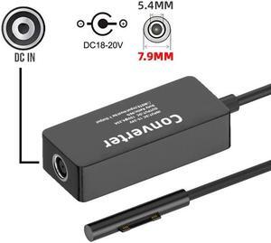HKCY DC 7.9x5.4mm Jack 65W 20V 15V-24V to Surface Pro3 Pro4 Pro5 Pro6 Pro7 Pro8 Pro9 Book Pro Charge Cable