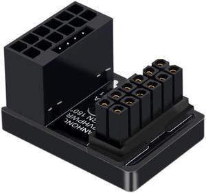 Cablecc 12VHPWR ATX3.0 PCI-E 5.0 Power Modular Adapter Male to Female Down Angled 360 Degree for 4080 5090TI 16Pin 12+4P Graphics Card