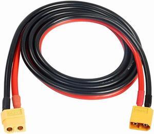 Cablecc XT60 Male to Female 12AWG Extension Cable Connector for RC Battery Portable Power Station Solar Panel
