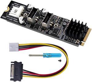 Xiwai 10Gbps Dual Type-E USB 3.1 Front Panel Socket to NVME NGFF M-Key Express Card Adapter for Motherboard