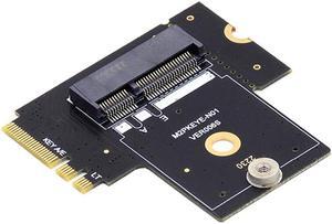 Cablecc NGFF Key A+E PCI Express Male to Female Right Angled 90 Degree Low Profile Adapter Extension Card Riser