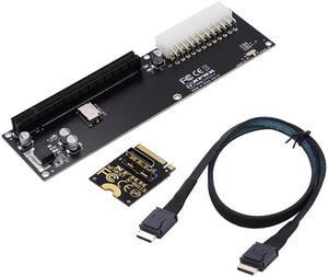 Xiwai PCI-E 3.0 M.2 M-key to Oculink SFF-8612 SFF-8611 Host Adapter for GPD WIN Max2 External Graphics Card & SSD