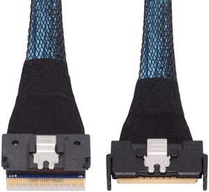 Xiwai PCI-E 5.0 Mini Cool Edge IO MCIO PCI-E Slimline 8i 74Pin Male to SFF-8654 SAS 4.0 74Pin Male Extender Cable 50cm