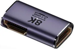 Cablecc HDMI Female to HDMI 2.1 Female 90 Degree Angled UHD Extension Gold Converter Adapter Support 8K 60hz HDTV