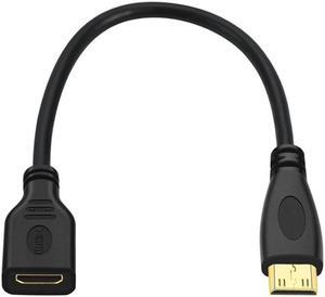 Cablecc 15cm Mini HDMI Type-C Socket Female to Mini HDMI Male Adapter Extension Cable for Camera HDTV 4K 1080P