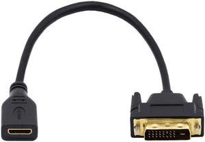 Chenyang DVI 24+1 Male to Mini HDMI 1.4 Type-C 4K Female Extension Cable for Computer HDTV Graphics Card UHD