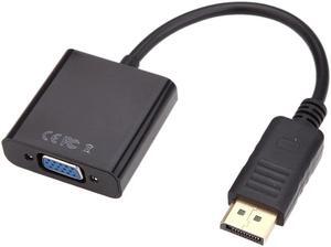 FVH DP DisplayPort Display Port Source to VGA Female Sink Monitor Projector Cable Support ATI Eyefinity Black DP-007