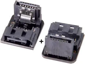 FVH SATA 7Pin Female to 7pin Male 90 Degree Down Angled Adapter Mainboard Motherboard for Desktops SSD HDD SA-017-DN
