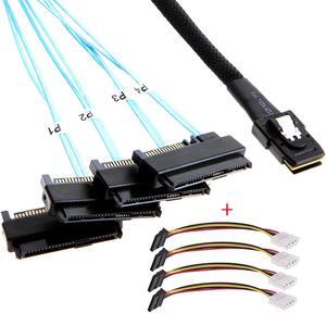 Shenzhong LSI / 3Ware Molex mini SAS SFF-8087 to SFF-8482 and power x4 SAS cable