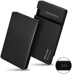 Jimier USB-C Type-C to 2.5 Inch SATA SSD HDD External Hard Disk Enclosure for Laptop & PC UC-079-BK
