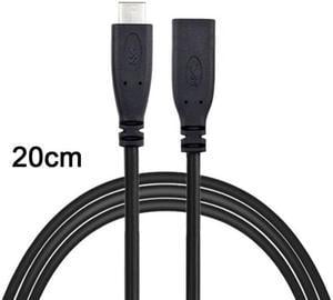 Chenyang UC-218-BK-0.2M USB-C USB 3.1 Type C Male to Female Extension Data Cable for Macbook Tablet Mobile Phone 20cm