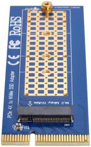 Jimier Cable NGFF M-key NVME AHCI SSD to PCI-E Express 3.0 4X Vertical Adapter for SSD & Motherboard