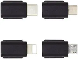 Jimier Cable 4pcs/set Type-C & Micro & 8P Adapter for Osmo Pocket 1 2 Connector Interface Handheld Gimbal Camera Accessories