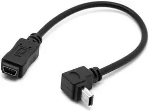 Xiwai Cable GPS Mini USB 5P 90D Up Angled Male to Mini USB 5Pin Female Extension Cable