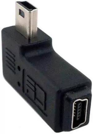 Cablecc CY U2-064-RI Mini USB 2.0 5P Male to Female M to F Extension Adapter 90 Degree Right Angled