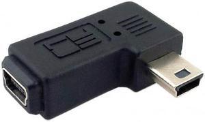 KAIBOXIXI Mini USB 2.0 5P Male to Female M to F Extension Adapter 90 Degree Right Angled
