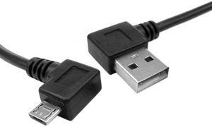 Jimier Cable Right angled 90 Degree Micro USB Male to USB Left Angled Data Charge Cable 0.2m