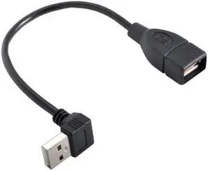 CYSM 90 Degree Down Angled type USB 2.0 A Male to USB A Female Cable 20cm
