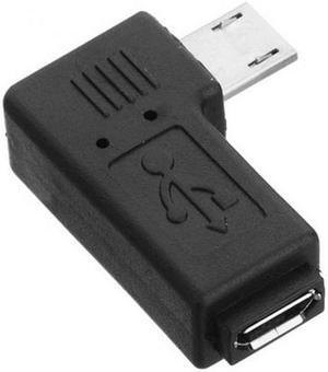 Jimier Cable Micro USB 2.0 5Pin Male to Female M - F Extension Adapter 90 Degree Right Angled
