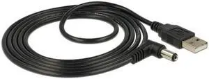 Jimier Cable USB 2.0 A Type Male to Right Angled 90 Degree 5.5 x 2.1mm DC 5V Power Plug Barrel Connector Charge Cable