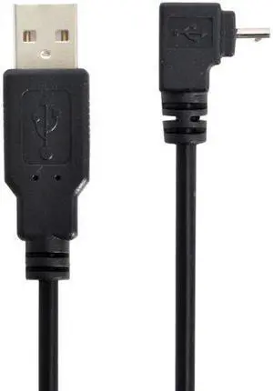Jimier Cable up angled 90 degree Micro USB Male to USB Data Charge Cable for i9500 9300 N7100
