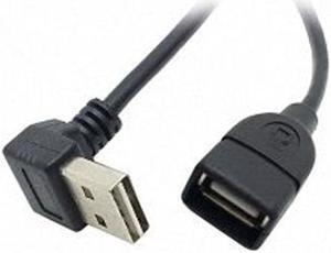 Jimier Cable USB 2.0 Male to Female Extension Cable 100cm Reversible Design Up & Down Angled 90 Degree