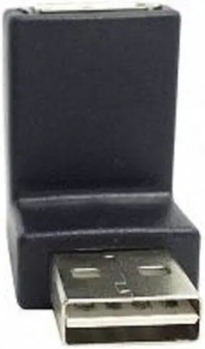 Jimier Cable USB 2.0 A type Male to Female Extension Adapter Down & Up Angled 90 Degree Reversible Design