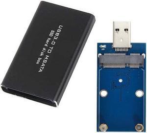 Jimier Cable Mini PCI-E mSATA to USB 3.0 External SSD PCBA Conveter Adapter Pen Driver Card with Case
