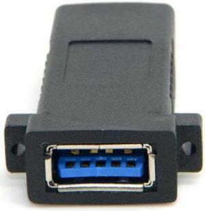 CYSM USB 3.0 Female to Female Extension Exteder Coupler Adapter with Panel Mount Holes