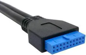 CYSM Low Profile 80mm Height USB 3.0 Female Back panel to Motherboard 20pin cable with PCI bracket 40cm