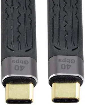 Jimier Cable Type-C USB-C Male to Male USB4 40Gbps 100W 8K Flat Slim FPC Data Cable for Laptop & Phone 13cm Jimier Cable Type-C USB-C Male to Male USB4 40Gbps 100W 8K Flat Slim FPC Data Cable for Laptop & Phone 13cm