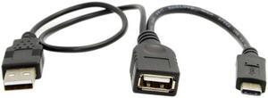 KAIBOXIXI USB-C Type-C USB 3.1 to  USB 2.0 Female OTG Data Cable with Power for Cell Phone & Tablet & Laptop & Macbook Pro