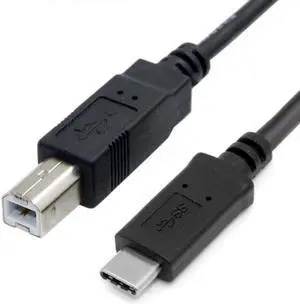 CYSM USB-C USB 3.1 Type C Male to USB 2.0 B Type Male Data Cable for Cell Phone & Mac & Laptop