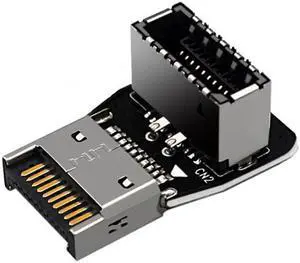 Jimier Cable 2pcs USB 3.1 Front Panel Header Male to Female Type-E Motherboard Extension Data Adapter