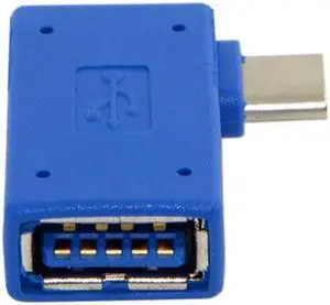 CYSM USB-C Type-C to USB 3.0 Female OTG Adapter Right Angled 90 Degree for Laptop & Cell Phone