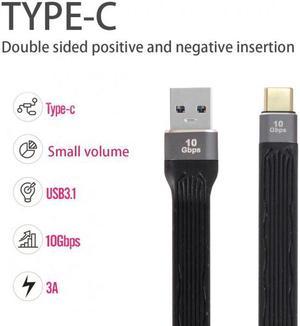 Chenyang Cable 10Gbps USB 3.1 Type C Male Host to USB3.0 Type A Male Flat Slim FPC Data Cable for Laptop & Phone