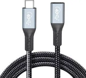 Shenzhong USB4 Extension Cable Male to Female 40Gbps with 100W Charging and 8K@60Hz Compatible with Thunderbolt3/4