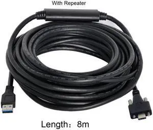 Xiwai Cable 8 Meters USB 3.1 Type-C Dual Screws Locking to Standard USB3.0 Data Cable Mount Type for Camera Recorder
