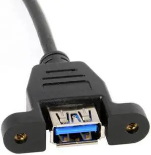 Jimier Cable USB 3.1 Front Panel Header to USB 3.0 Type-A Female Extension Cable 50cm Panel Mount Type