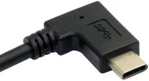 CYSM Reversible USB 3.1 USB-C Angled to 90 Degree Down Angled A Male Data Cable for Macbook & Tablet & Mobile Phone